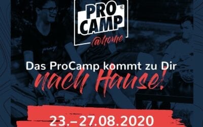 Pro Camp@Home | 23. – 27. August | Jetzt anmelden!
